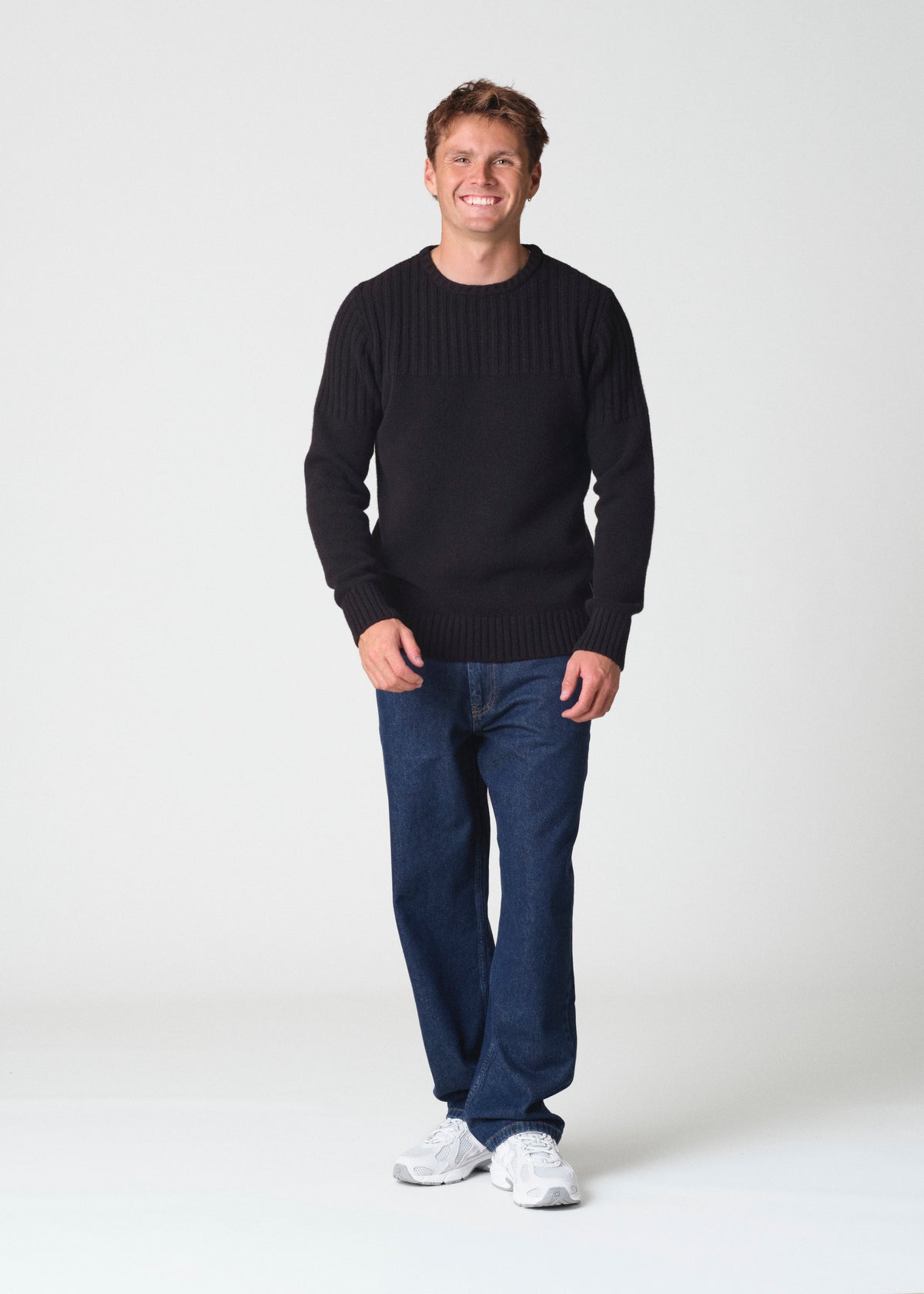 Klitmøller Collective ApS Søren knit Knitted sweaters Black
