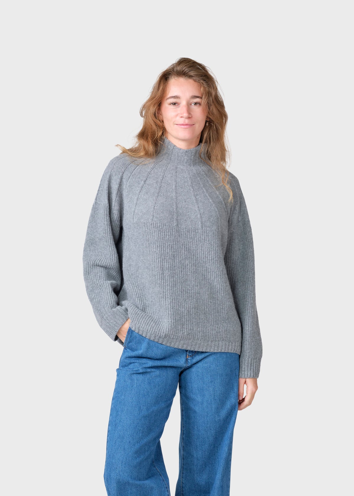 Klitmøller Collective ApS Stella knit  Knitted sweaters Light grey