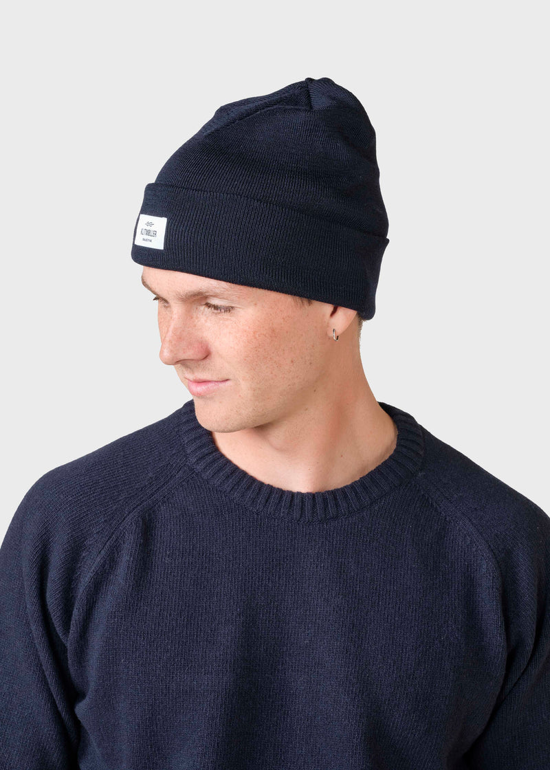 Klitmøller Collective ApS Tall beanie  Beanies Navy