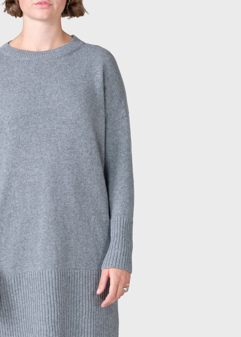 Klitmøller Collective ApS Thea Knit dress Knitted sweaters Light grey