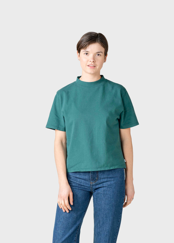 Klitmøller Collective ApS Uma mock tee T-Shirts Moss Green