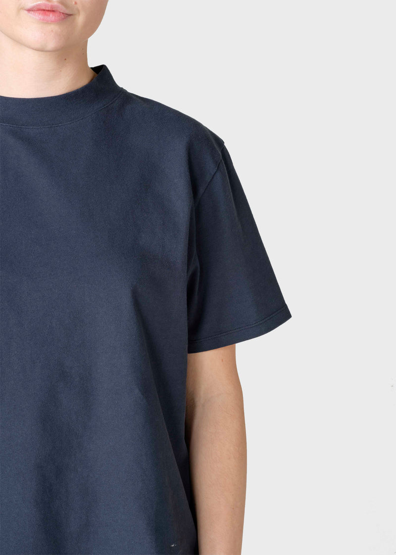 Klitmøller Collective ApS Uma mock tee T-Shirts Navy