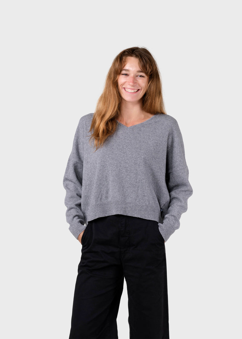 Klitmøller Collective ApS Vanessa knit  Knitted sweaters Light grey