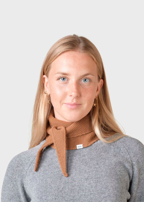 Klitmøller Collective ApS Violet small knit scarf Scarfs Camel