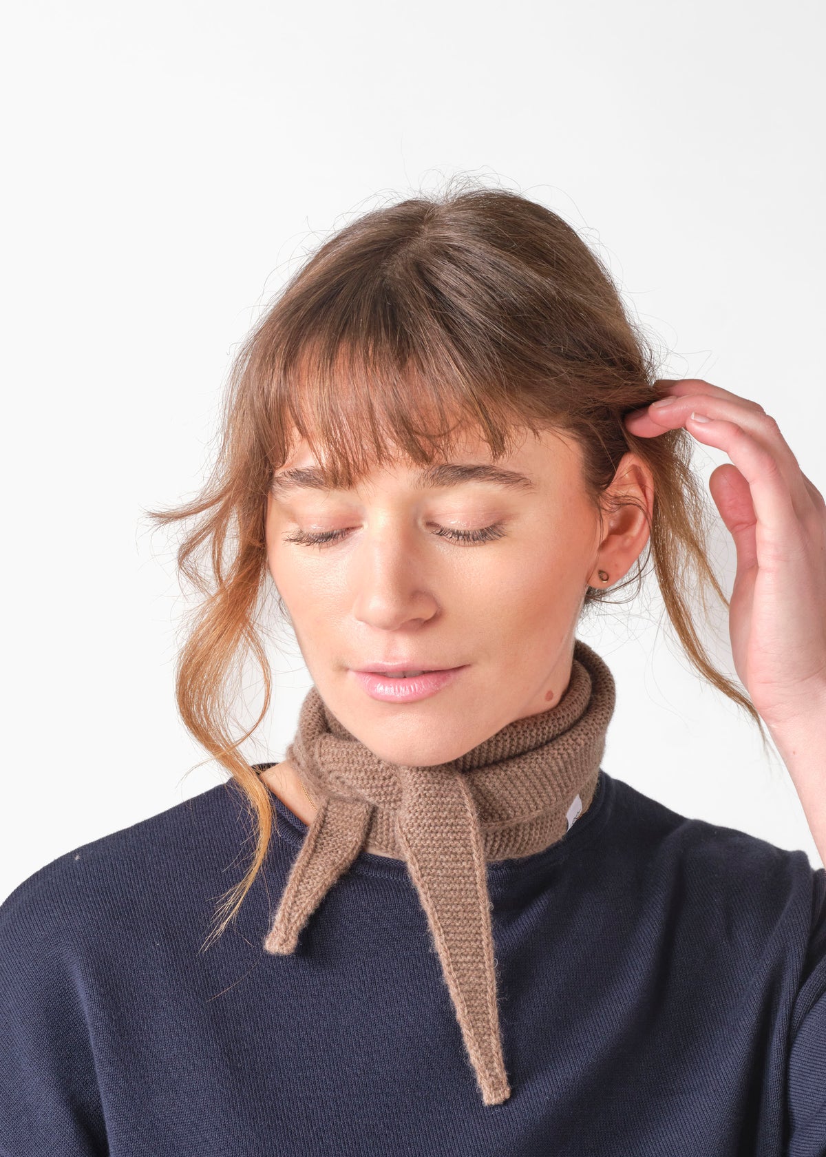 Klitmøller Collective ApS Violet small knit scarf Scarfs Cashew