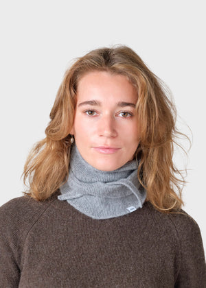 Klitmøller Collective ApS Violet small knit scarf Scarfs Light grey