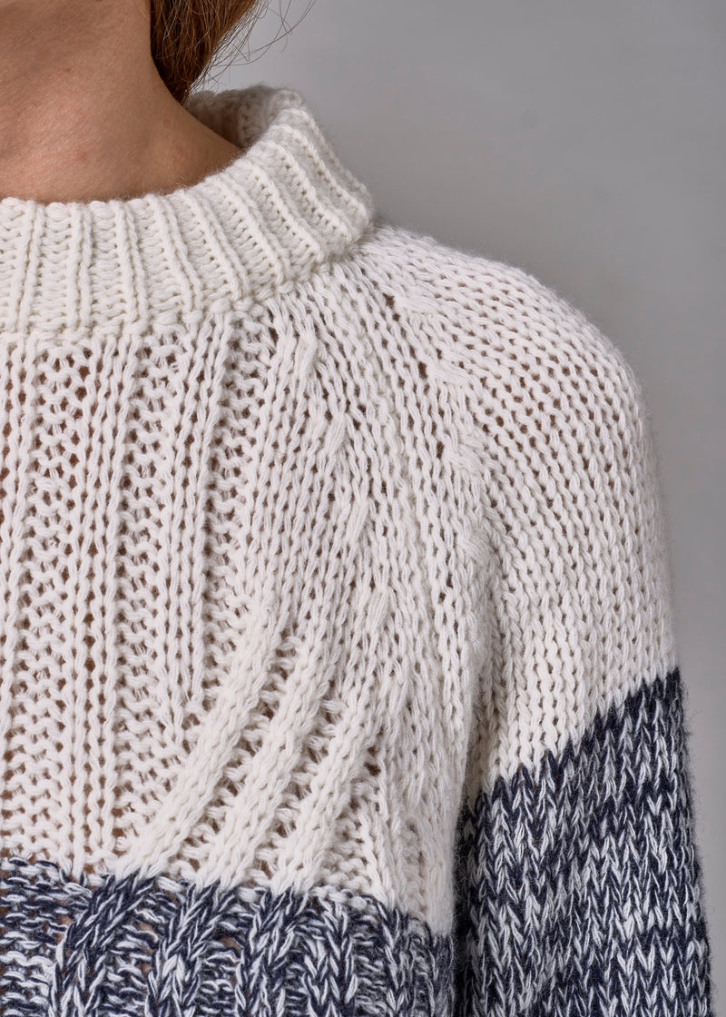 Klitmøller Collective ApS Viva knit Knitted sweaters Cream/navy