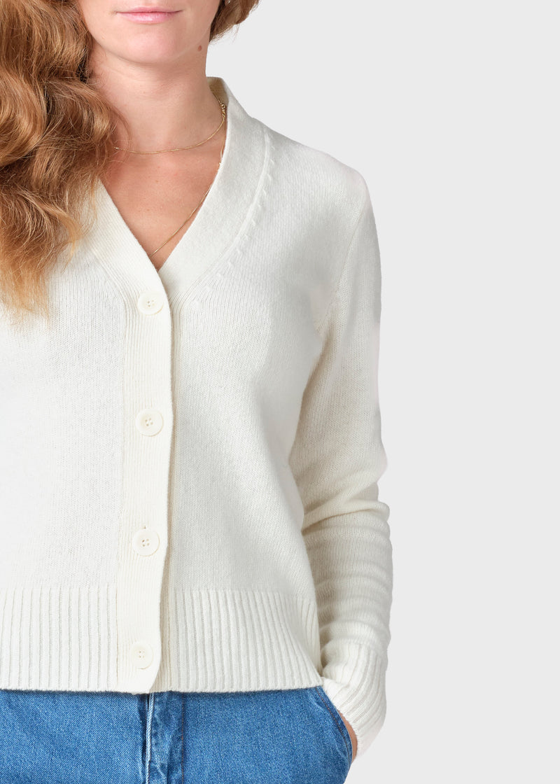 Klitmøller Collective ApS Wilma knit cardigan Knitted sweaters Cream
