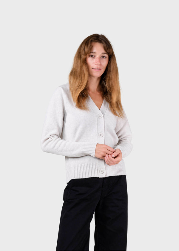 Klitmøller Collective ApS Wilma knit cardigan Knitted sweaters Pastel grey