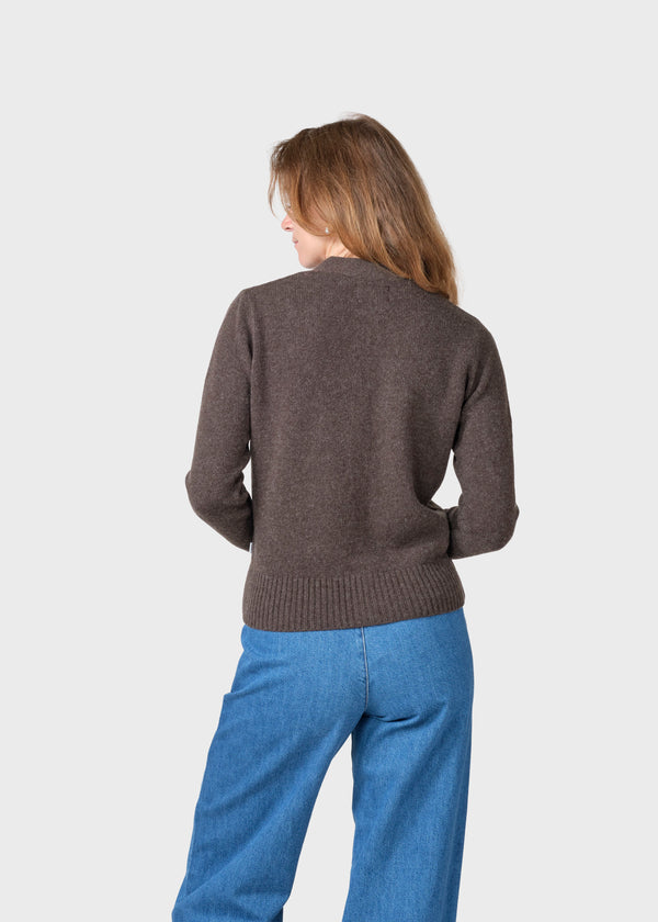 Klitmøller Collective ApS Wilma knit cardigan Knitted sweaters Taupe