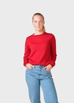 Klitmøller Collective ApS Womens basic merino knit Knitted sweaters Red