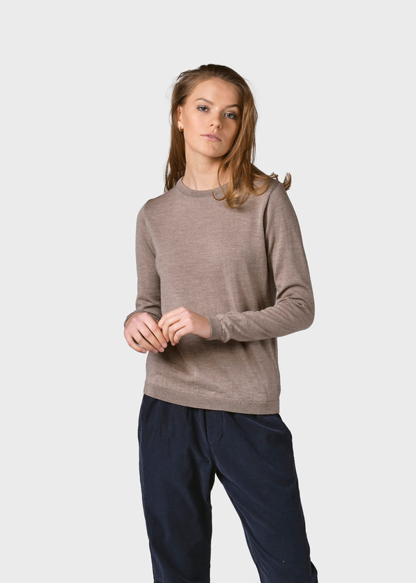 Klitmøller Collective ApS Womens basic merino knit Knitted sweaters Sand