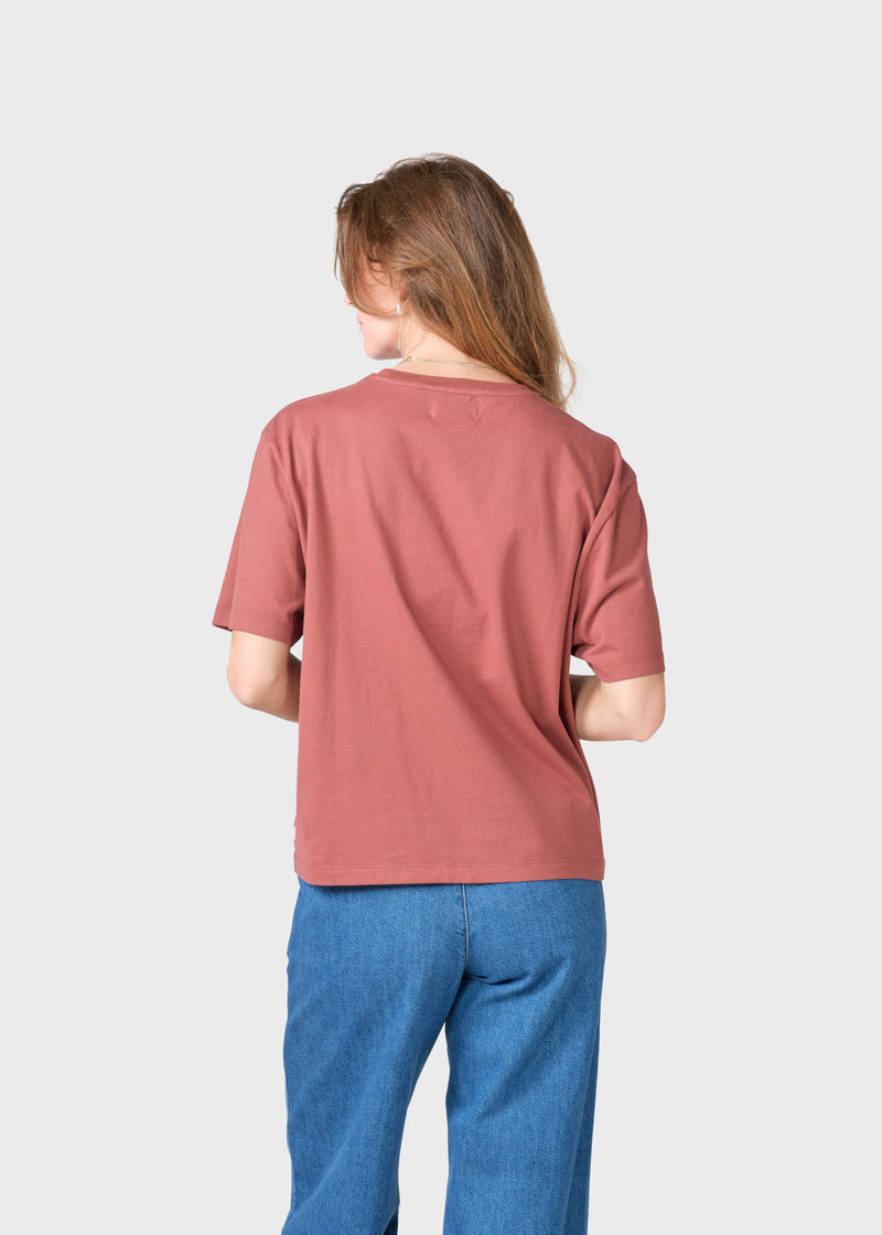 Klitmøller Collective ApS Womens boxy tee T-Shirts Burgundy
