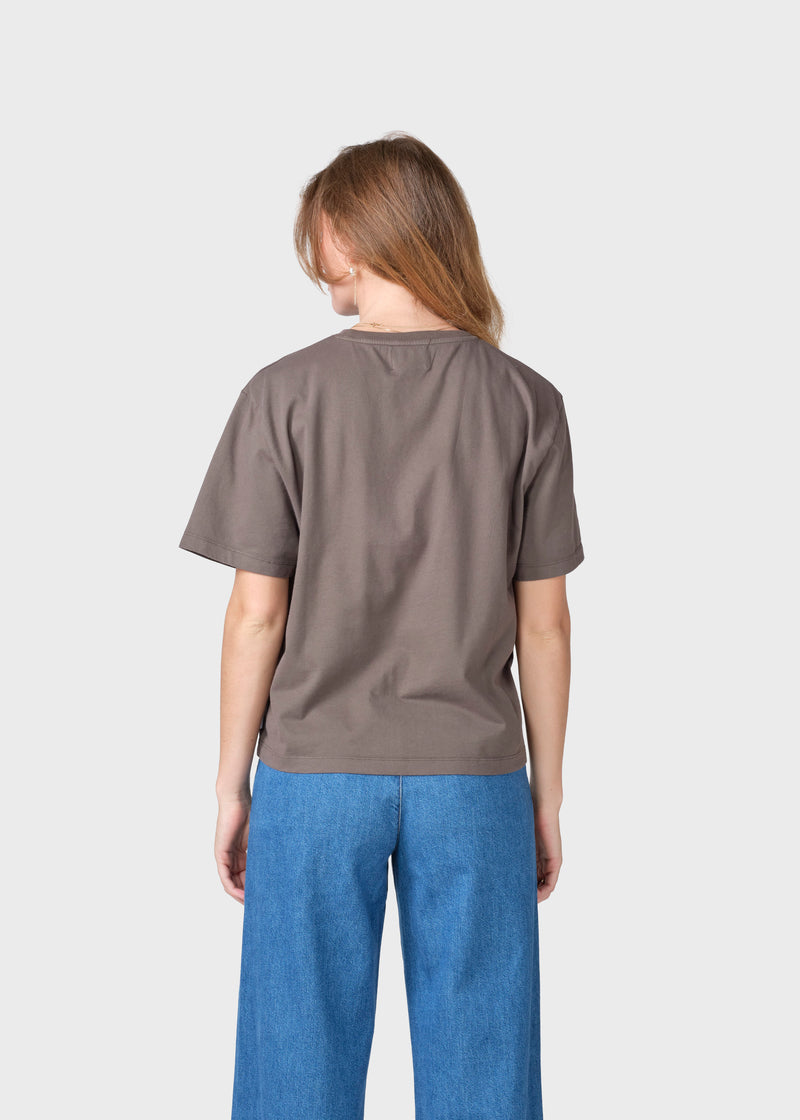 Klitmøller Collective ApS Womens boxy tee T-Shirts Taupe