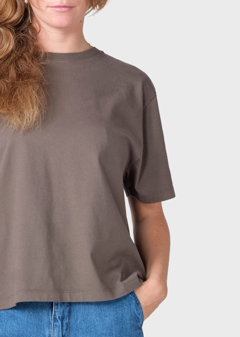 Klitmøller Collective ApS Womens boxy tee T-Shirts Taupe