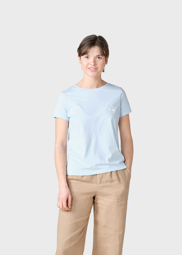 Klitmøller Collective ApS Womens small logo tee T-Shirts Light blue