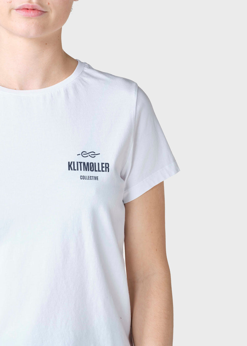 Klitmøller Collective ApS Womens small logo tee T-Shirts White