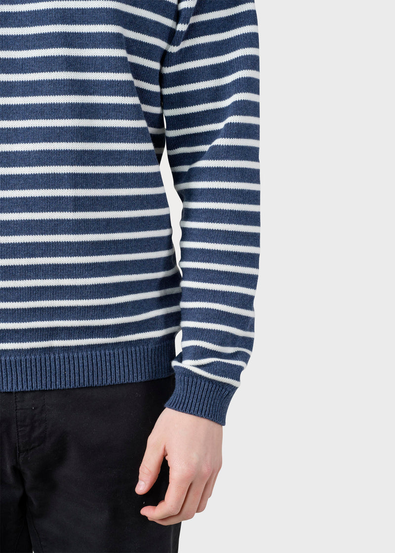 Klitmøller Collective ApS Godtfred knit Knitted sweaters Ocean/cream