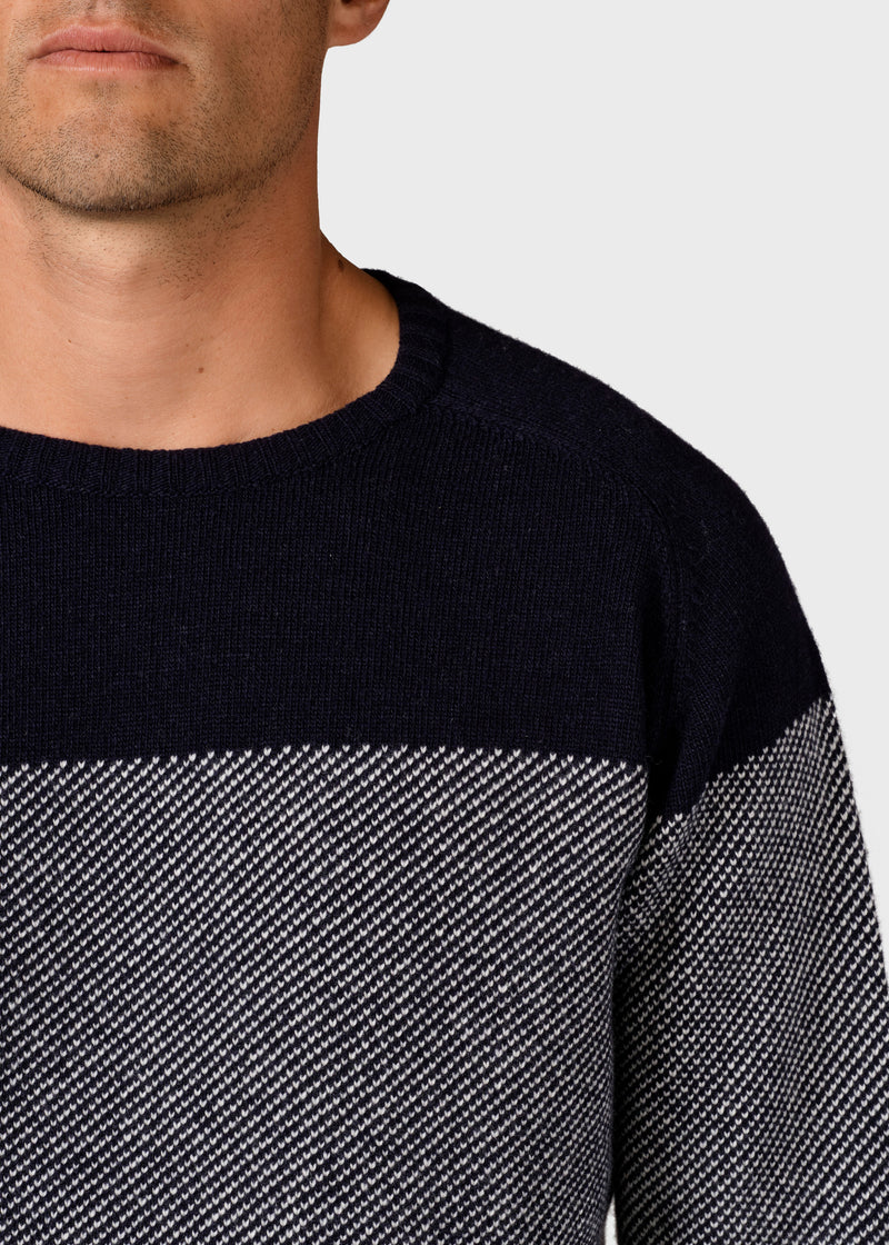 Klitmøller Collective ApS Halfdann knit Knitted sweaters Navy/cream