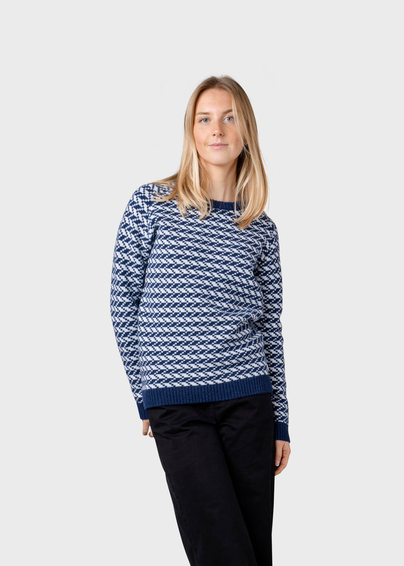 Klitmøller Collective ApS Ida knit Knitted sweaters Deep blue/cream