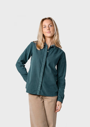Klitmøller Collective ApS Julie corduroy shirt Shirts Moss Green