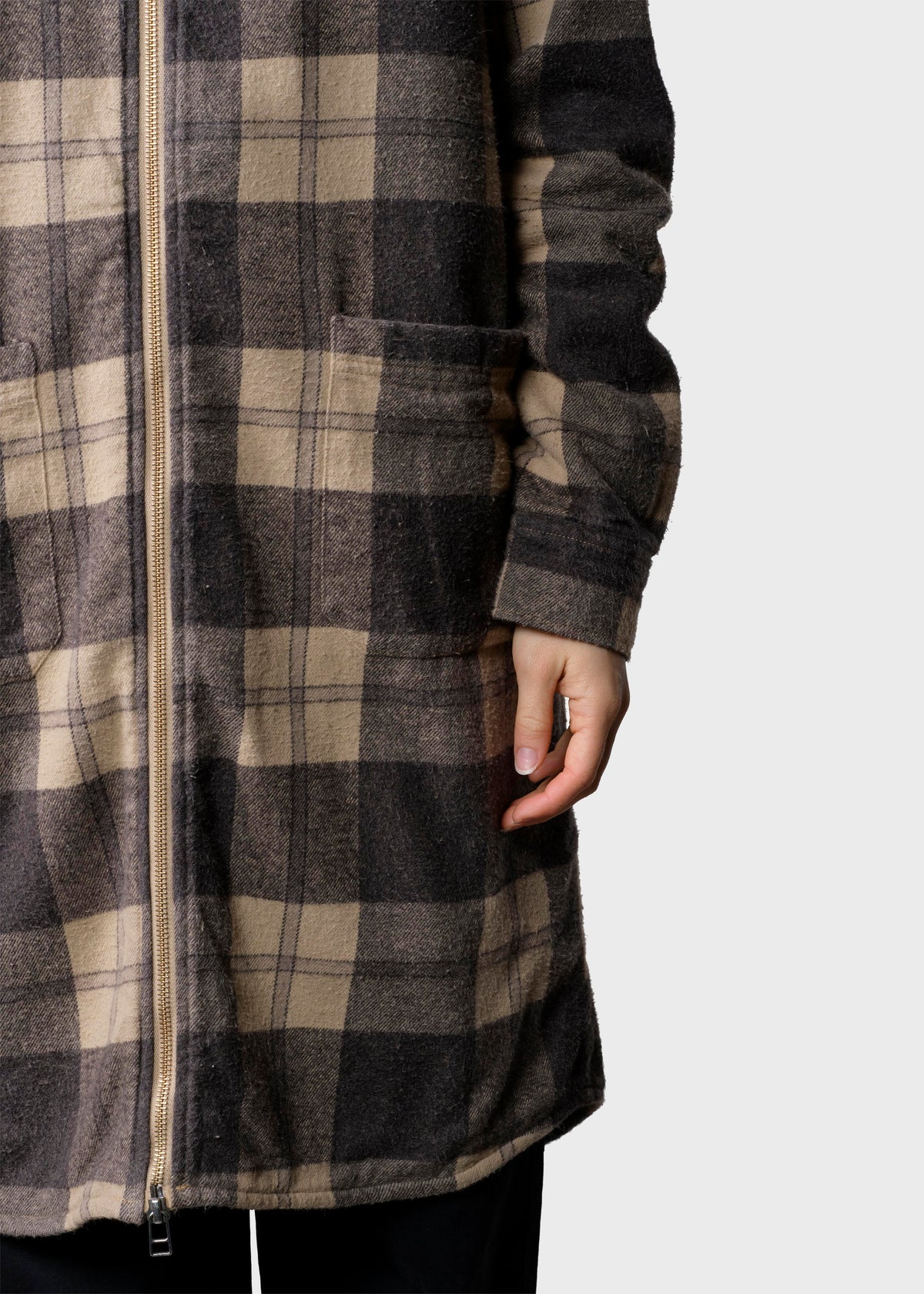 Klitmøller Collective ApS Lolly checked overshirt  Jackets Sand/black