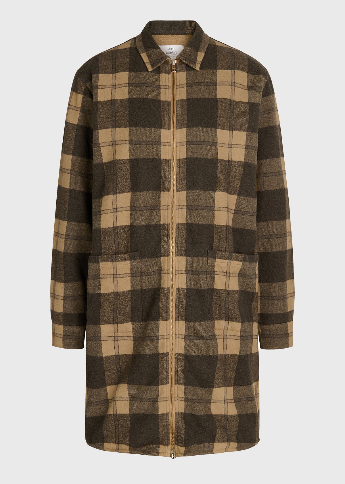 Klitmøller Collective ApS Lolly checked overshirt  Jackets Sand/black
