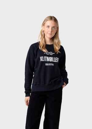 Klitmøller Collective ApS  Maja logo crew Sweatshirts Black