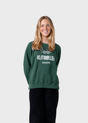 Klitmøller Collective ApS  Maja logo crew Sweatshirts Moss Green