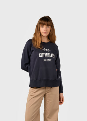 Klitmøller Collective ApS  Maja logo crew Sweatshirts Navy