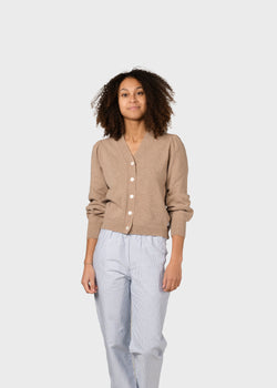 Klitmøller Collective ApS Masja knit cardigan  Knitted sweaters Sand