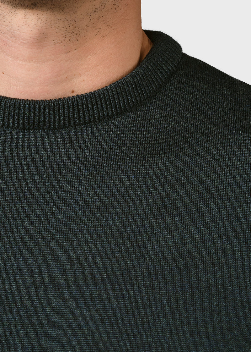 Klitmøller Collective ApS Mens basic merino knit Knitted sweaters Olive