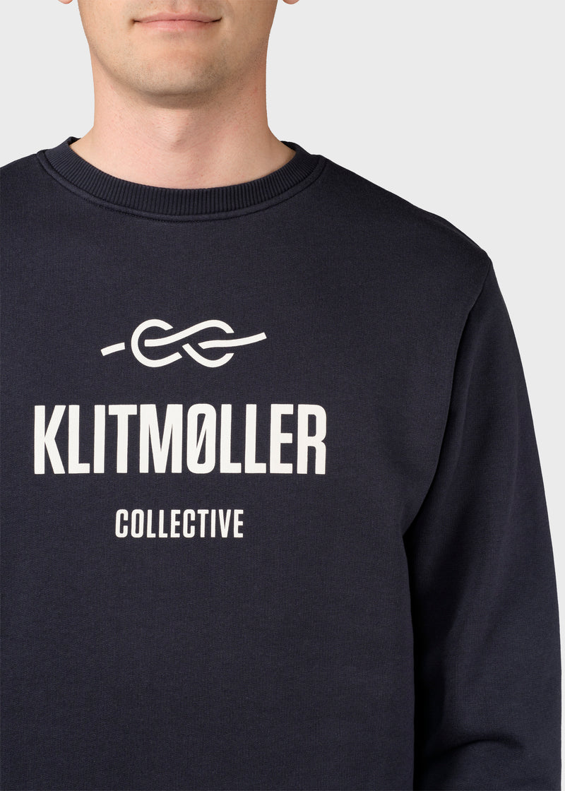 Klitmøller Collective ApS  Mens logo crew Sweatshirts Navy