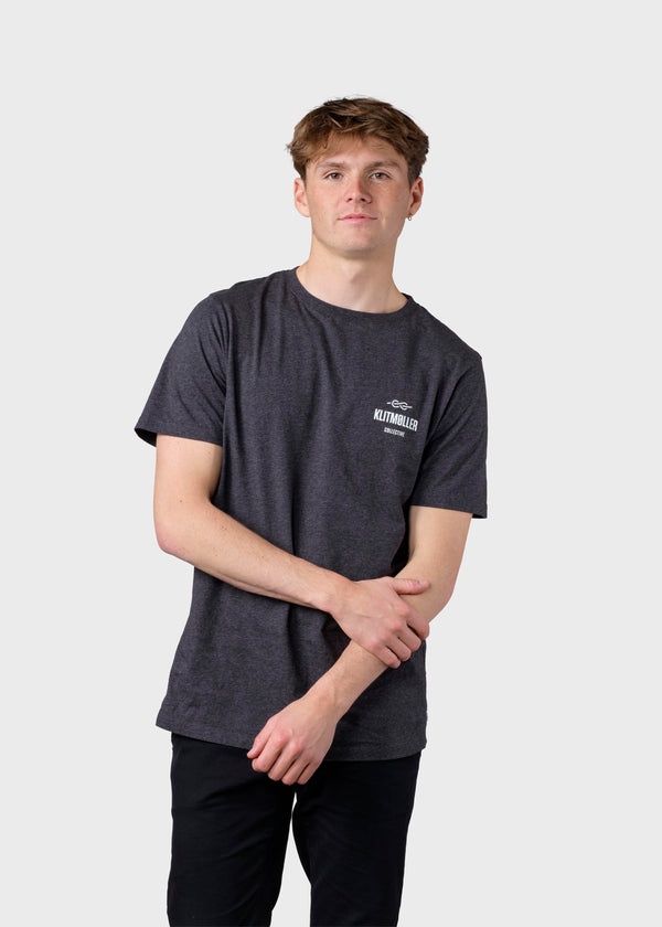 Klitmøller Collective ApS Mens small logo tee T-Shirts Anthracite