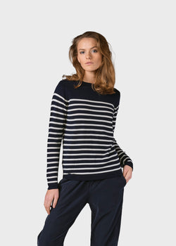 Klitmøller Collective ApS Paula knit Knitted sweaters Navy/cream