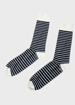 Klitmøller Collective ApS Sailor cotton sock Socks Cream/navy