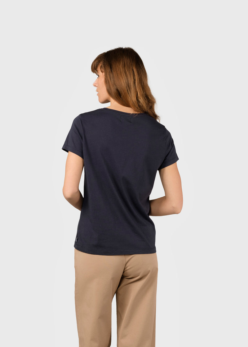 Klitmøller Collective ApS Womens logo tee T-Shirts Navy
