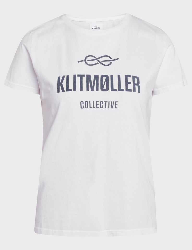 Klitmøller Collective ApS Womens logo tee T-Shirts White
