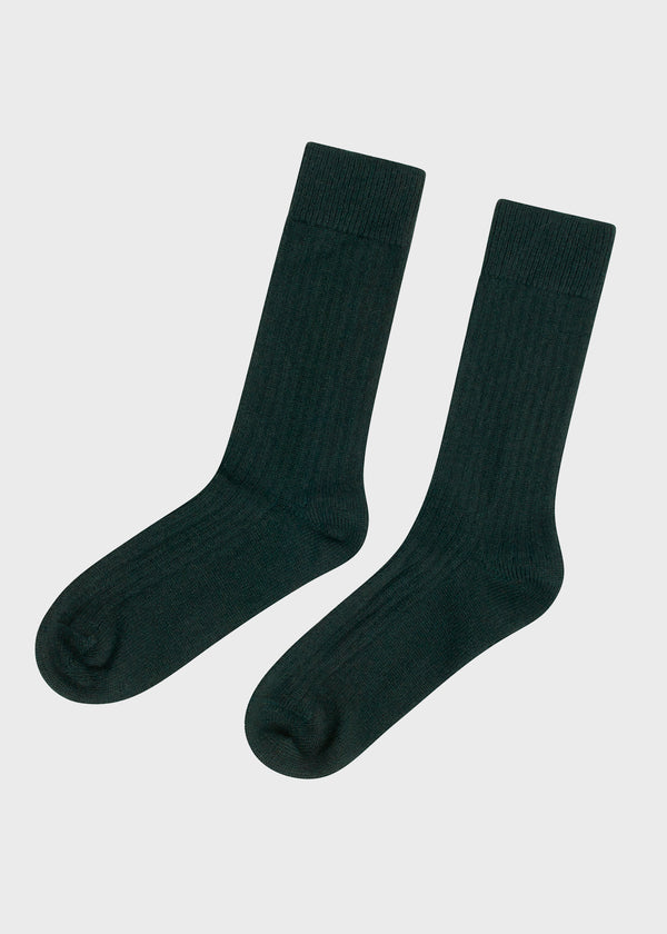 Klitmøller Collective ApS Wool sock Socks Olive